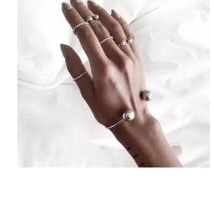 6pcs Set Bracelet N ring series set punk ope band